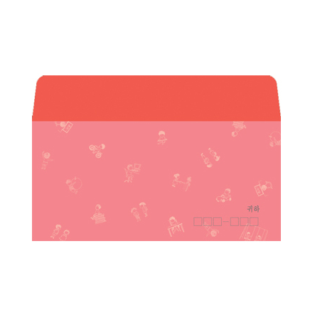 디자인카드봉투/핑크 100p