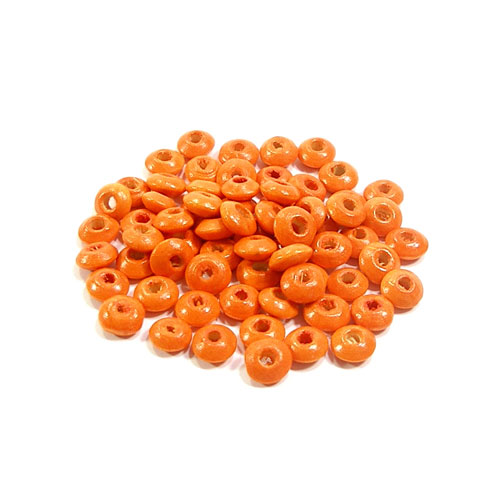 나무비즈/주판알(6mm)오렌지