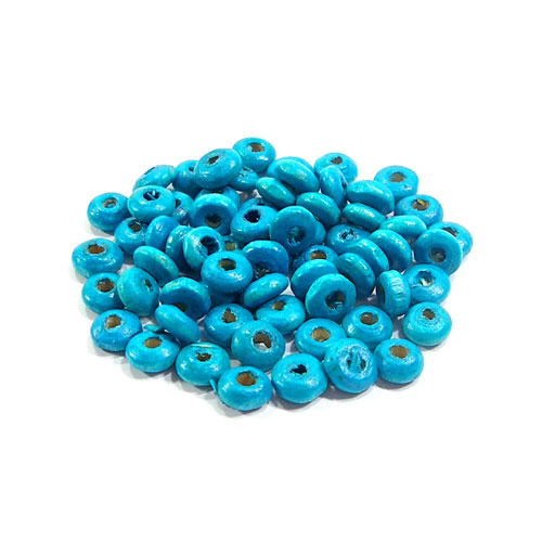 나무비즈/주판알(6mm)파랑