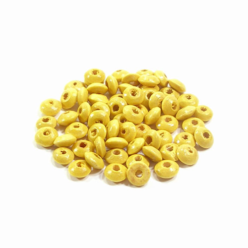 나무비즈/주판알(6mm)노랑
