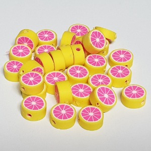 폴리머비즈/원형 레몬(100ea)